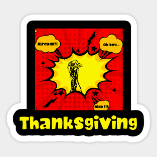 Frightened turkey Sticker